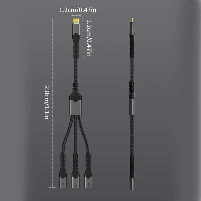 USB to Dual/Triple USB-C Female Splitter Adapter Cable | Hub