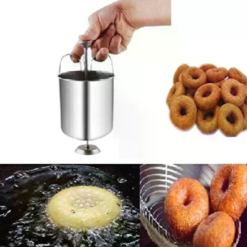 Stainless Steel Donut & Medu Vada Maker | Homemade Baking Tool