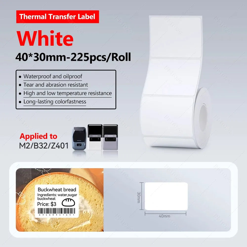 Niimbot M2 Thermal Transfer Label Paper & Color Ribbon 20-50mm