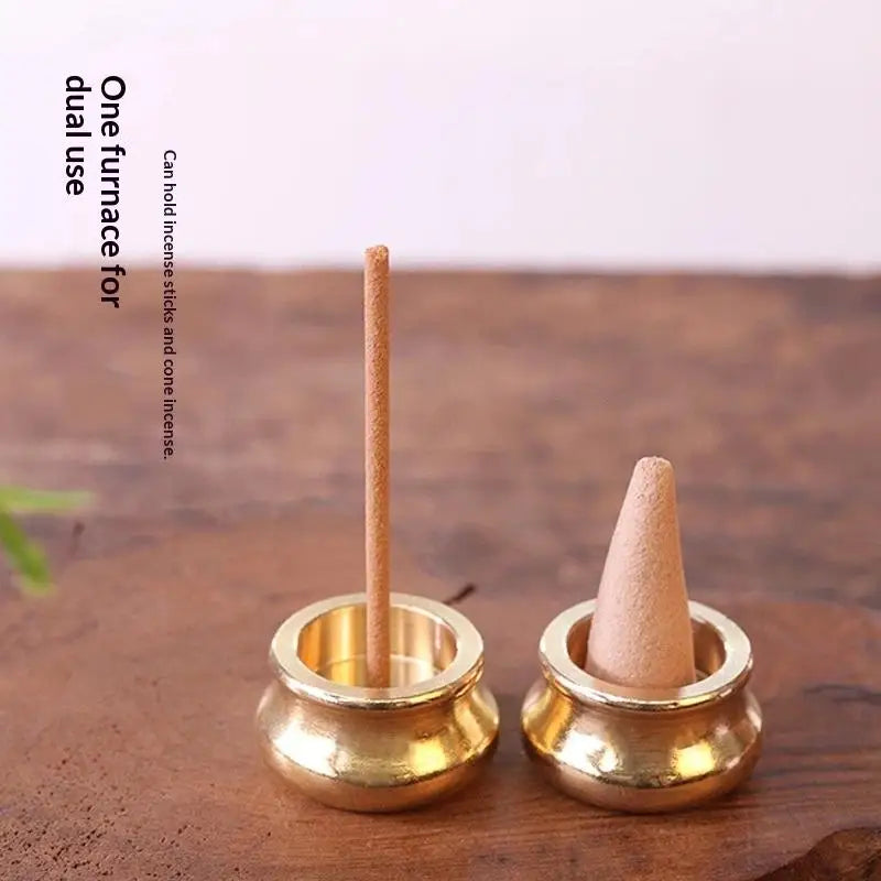 Copper Brass Incense Holder Censer Ash Catcher Home Decor