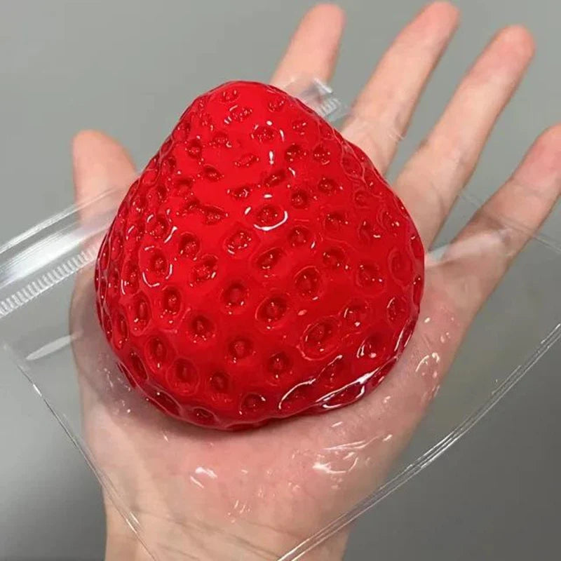 Strawberry Squishy Fidget Toy – Slow Rise Sensory Squeeze Toy