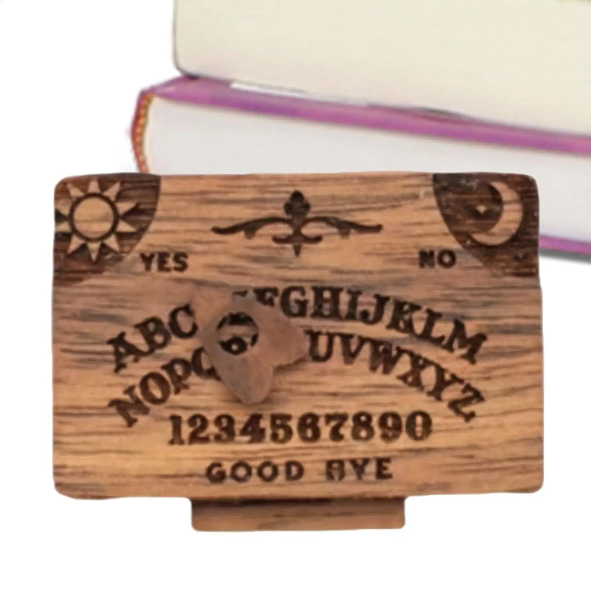 Mini Wooden Ouija Board Miniature with Drawer & Planchette