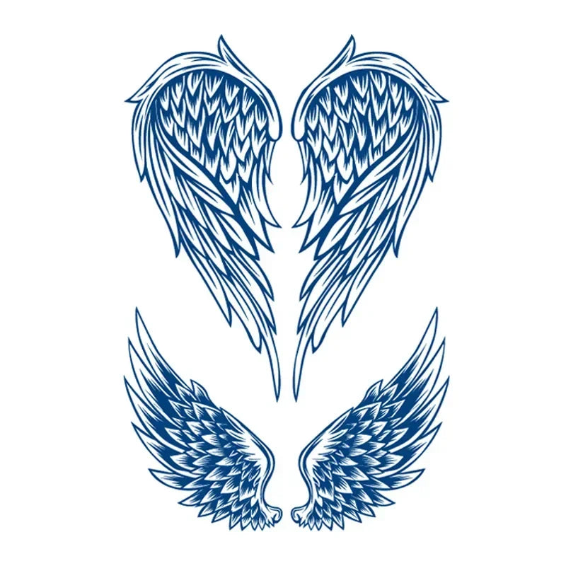Blue Snake Temporary Tattoo Sticker – Waterproof Body Art