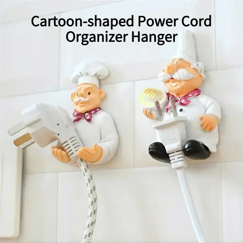 Cute Cartoon Resin Hook – Kitchen Plug & Cable Holder