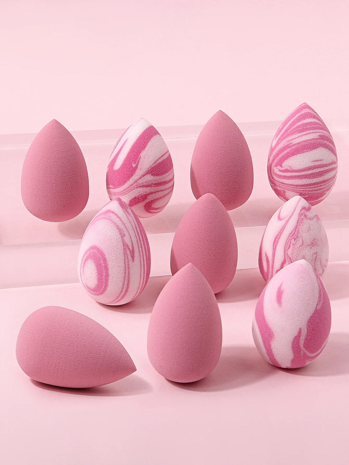 10-Pack Mini Makeup Blending Sponges – Teardrop, Wet & Dry