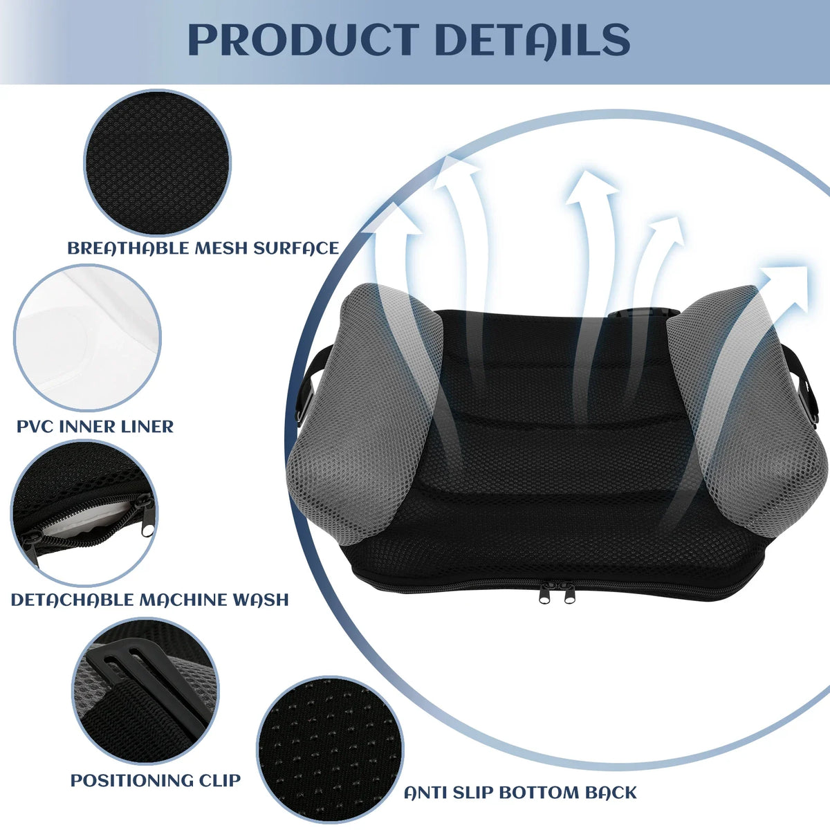 Inflatable Seat Booster Cushion – Portable PVC Chair Pad