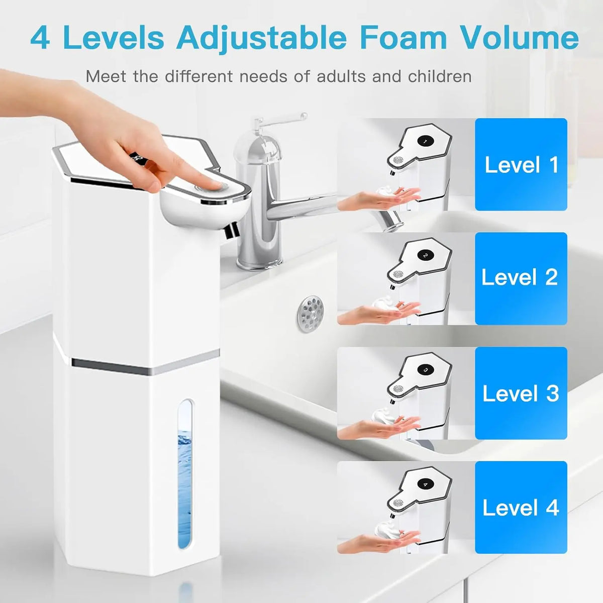 DUTRIEUX Touchless Foaming Soap Dispenser USB Wall Mount 360ml