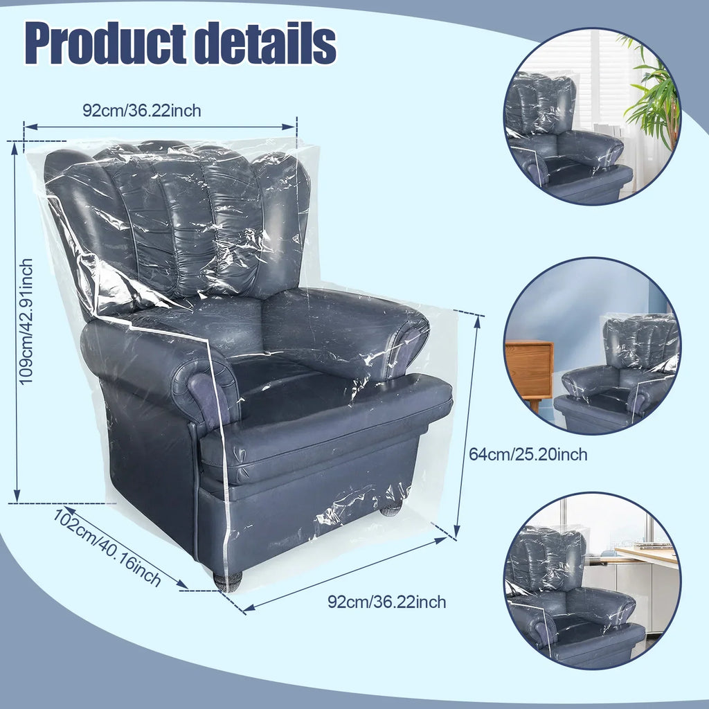 Clear Plastic Sofa Cover – Waterproof Pet Scratch Protector