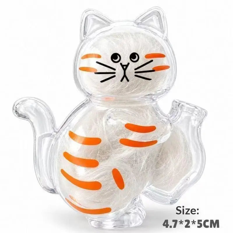 Cat Shaped Fridge Magnet with Pet Fur Keepsake Storage
