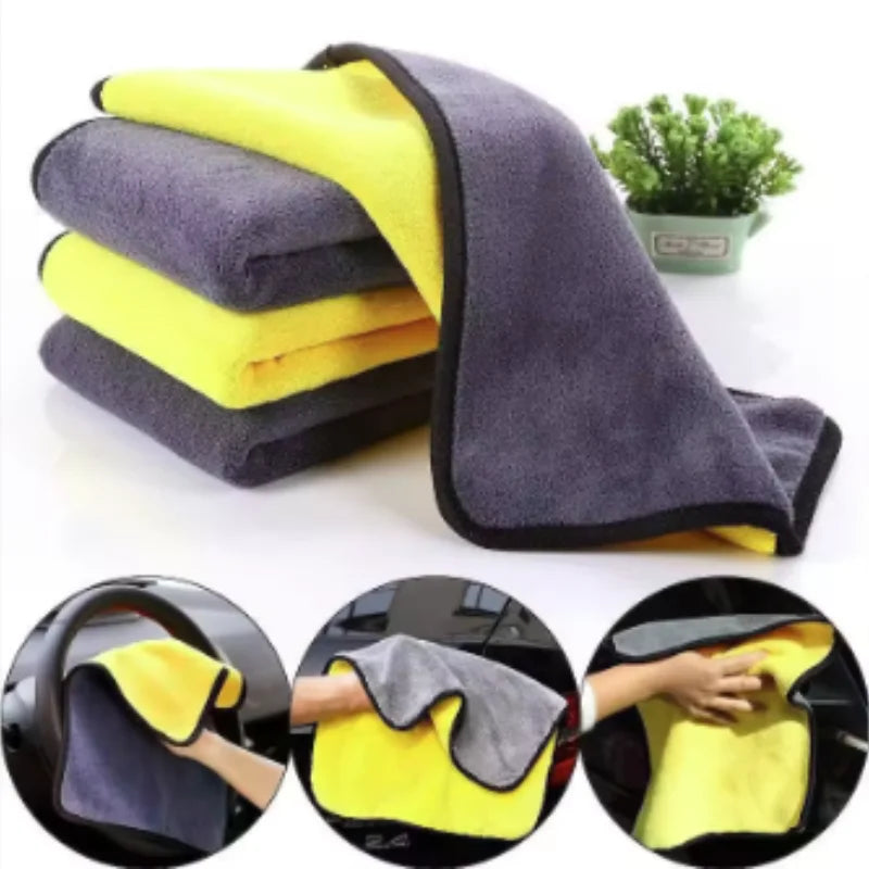 Microfiber Car Cleaning Towels – Quick-Dry Double Layer Cloth