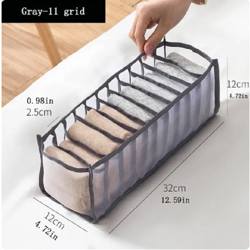11-Compartment Collapsible Underwear & Bra Storage Box
