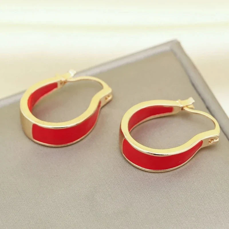 Chinese Style Circle Ear Cuff – Zinc Alloy Drop Earrings for Women