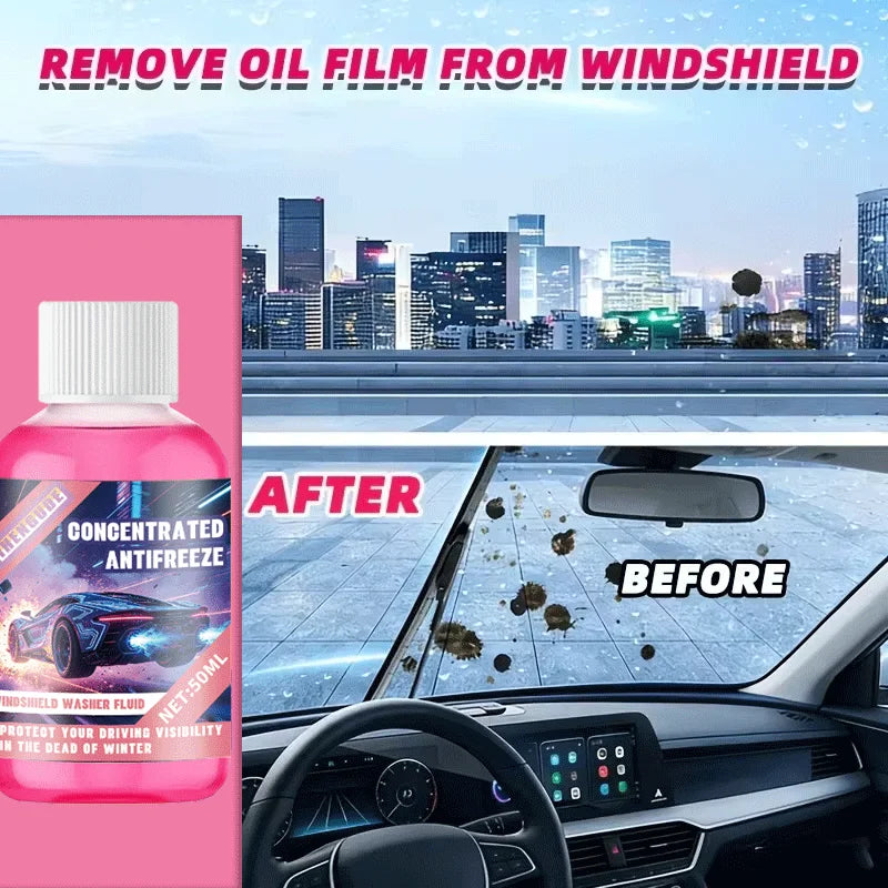 Concentrated Windshield Washer Fluid – Streak-Free & Waterproof