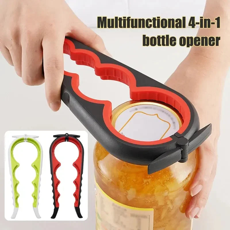 4-in-1 Can & Bottle Opener – Anti-Slip Multi-Function Tool