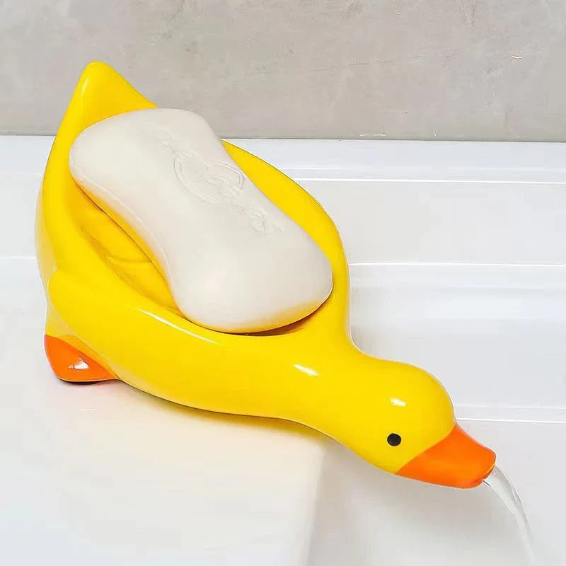 Yellow Duck Soap Dish – Drainable Cartoon Soap Holder