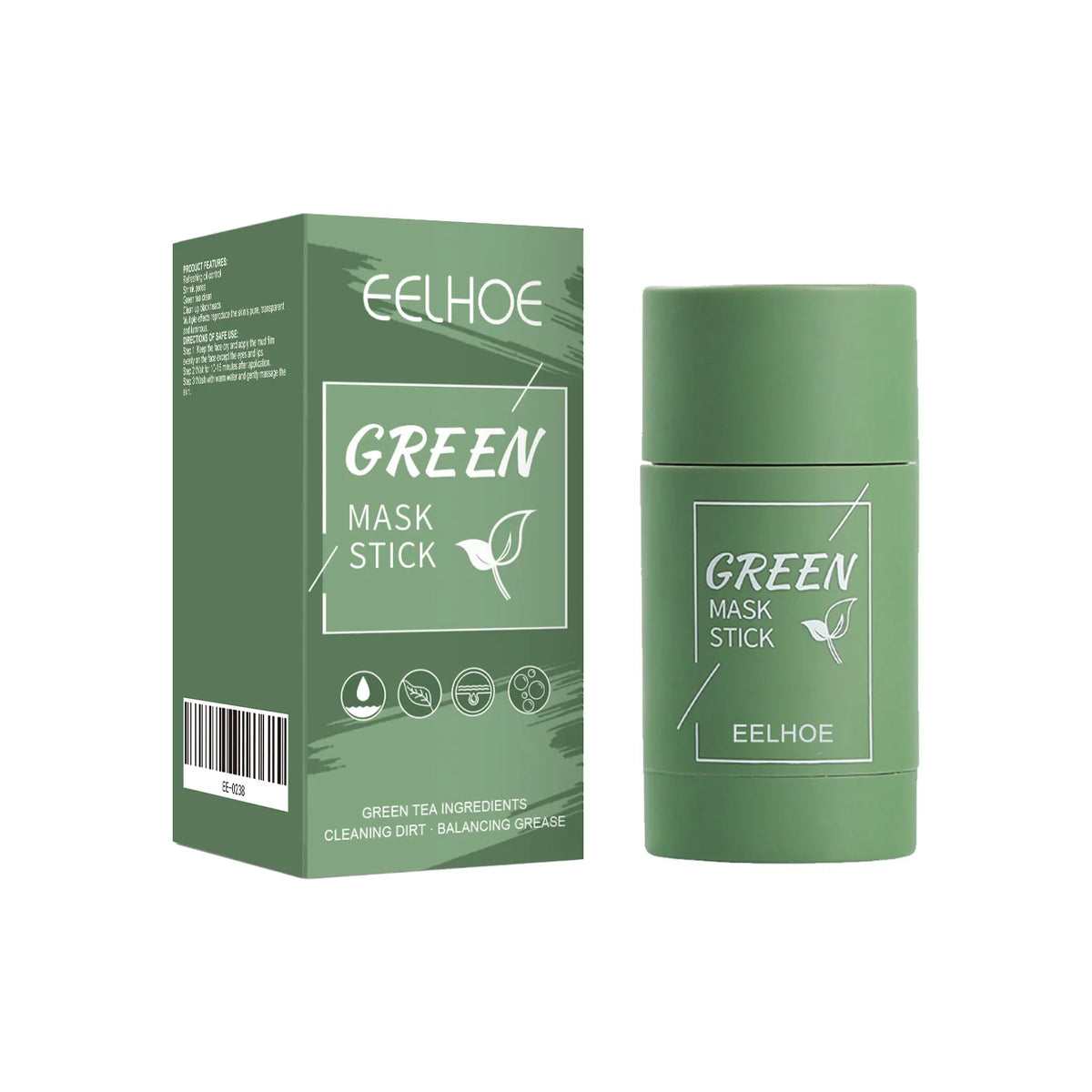 OUHOE Green Tea Solid Face Mask Stick | Pore Cleansing 40g