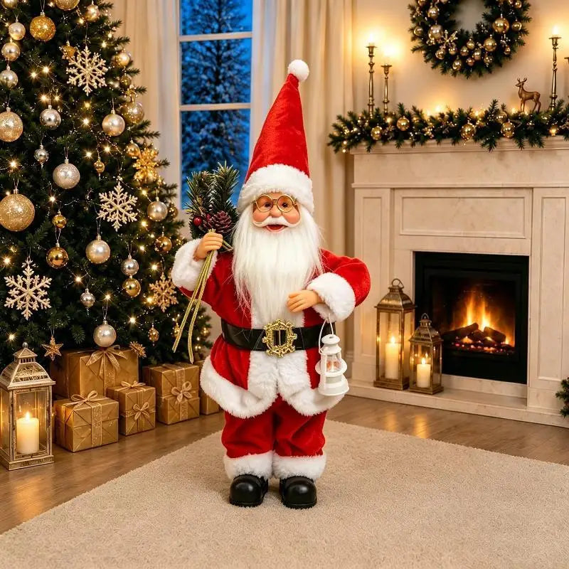 Santa Claus Standing Figurine – 12" Christmas Décor Ornament