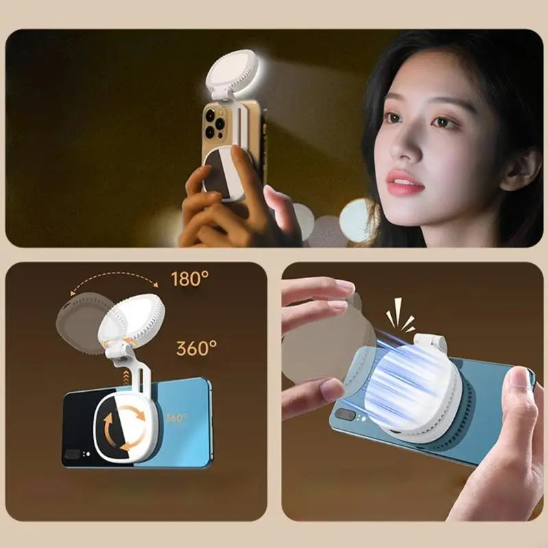 Smartphone Clip-On Fill Light | 3 Color Modes, Adjustable Brightness