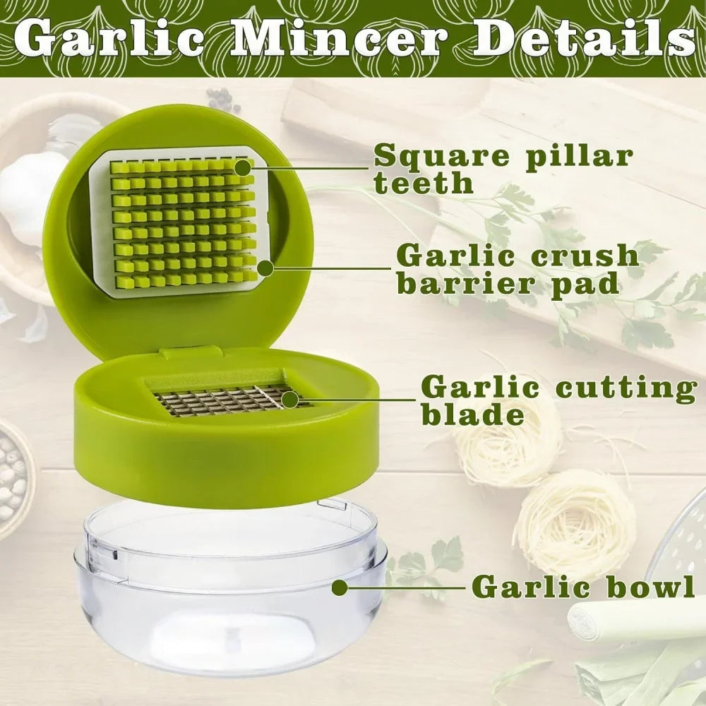 Multifunctional Garlic Press & Ginger Mincer with Storage Case