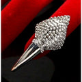 Silver Plated Punk Falcon Claw Nail Ring – Adjustable Unisex