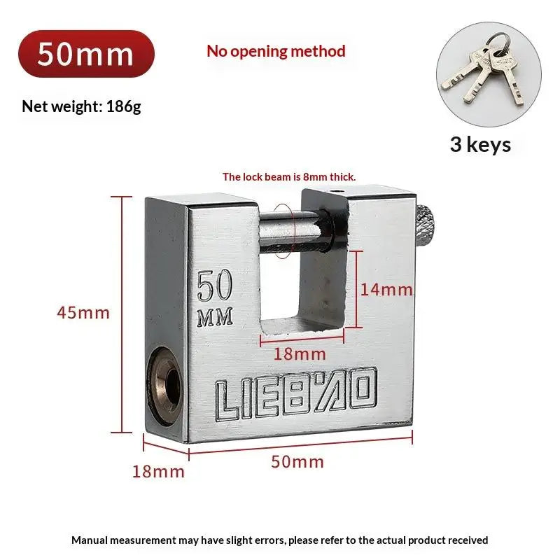 Stainless Steel Security Padlock 40–100mm | Cut-Resistant