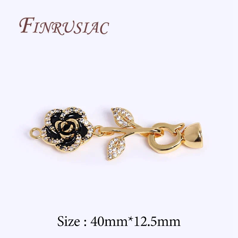 18K Gold Plated Zircon Clasp Connectors – DIY Jewelry Making