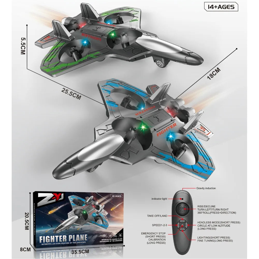 2.4GHz Foam RC Plane – Gravity Sensing Stunt Roll for Kids