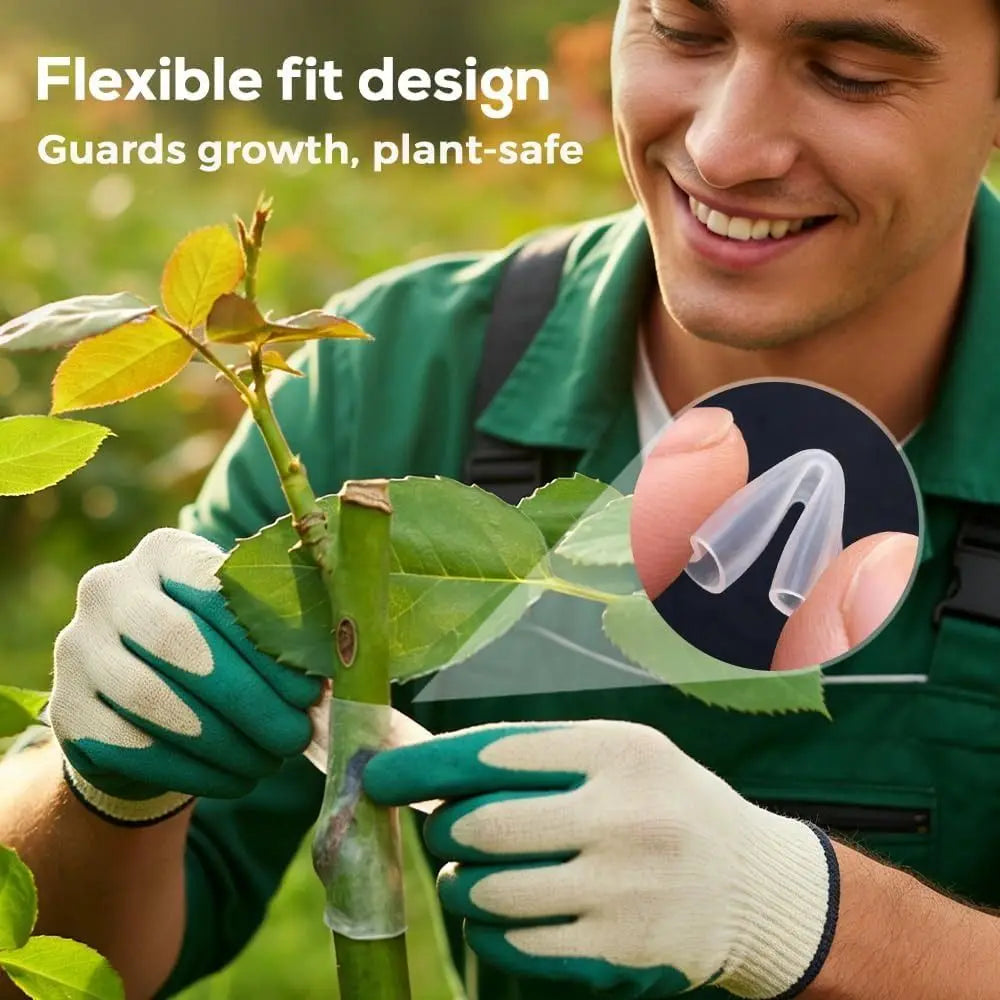 80pcs Silicone Grafting Sleeve Tubes – Flexible Budding Tool