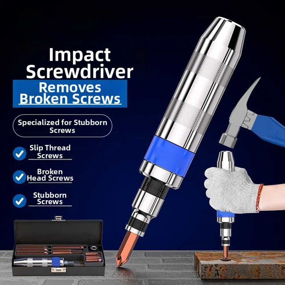 Impact Screw Extractor Set – Stripped & Stuck Fastener Remover