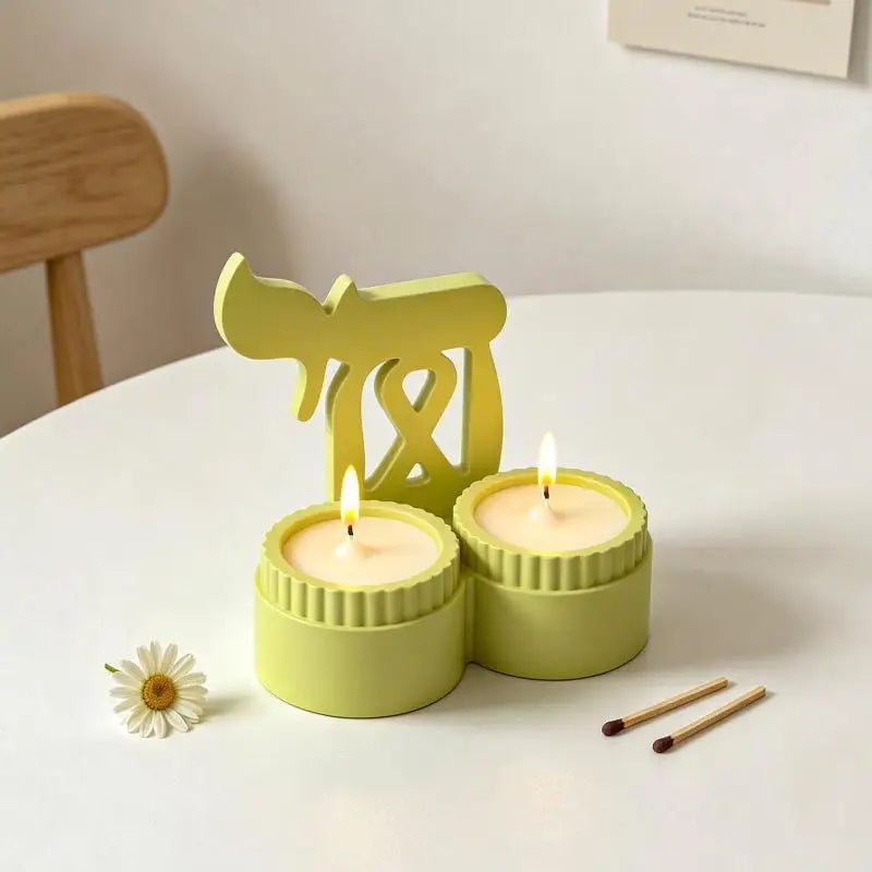 Silicone Candle Holder Mold Set – Tealight & Fire Shape DIY Mould