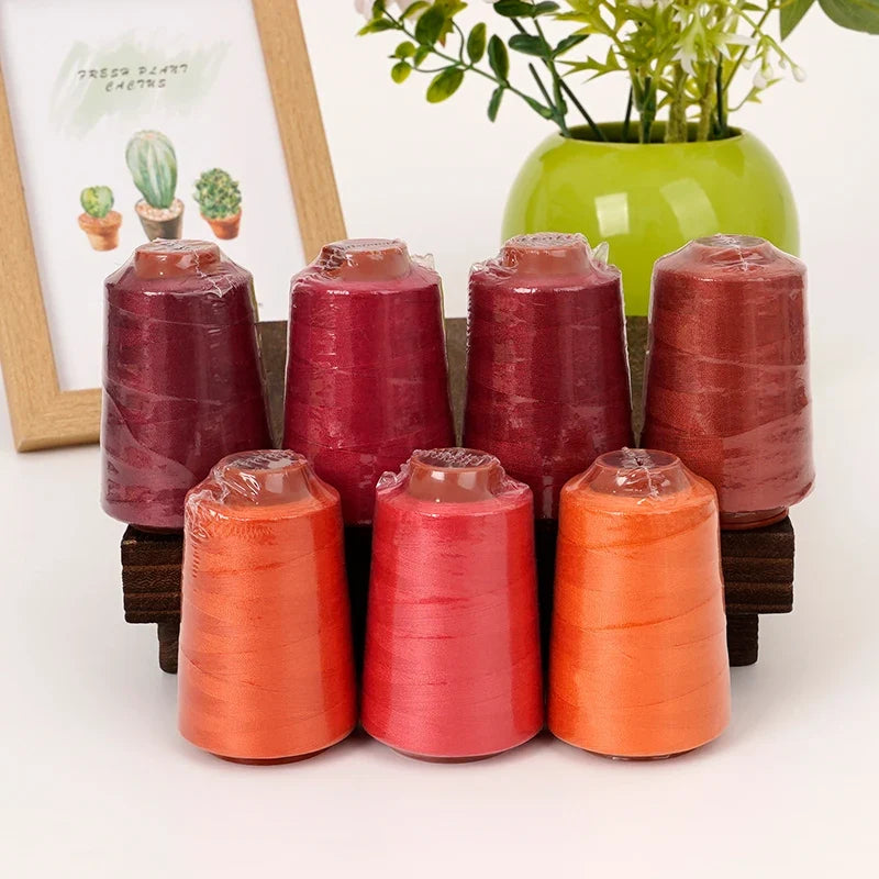 402 Red Polyester Sewing Thread 7-Pack – 800 Yards Small Cone