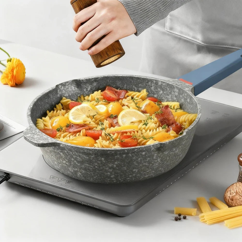 Maifan Stone Nonstick Frying Pan – Volcanic Rock Induction Wok
