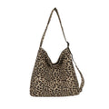 Leopard Print Large Capacity Crossbody Tote Shoulder Bag