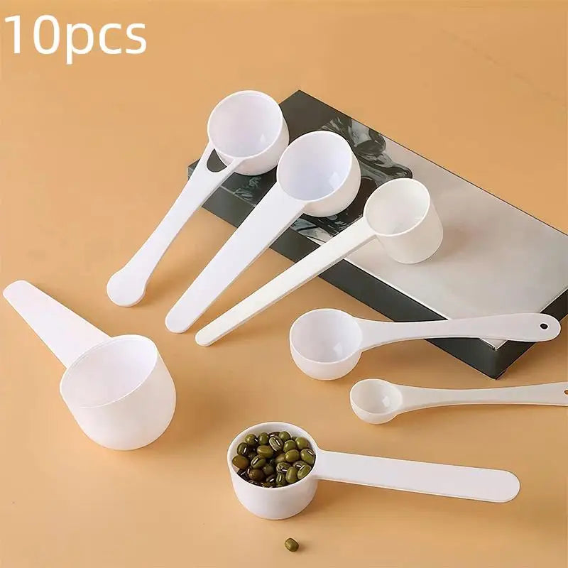 10-Piece Food-Grade Plastic Measuring Spoon Set | Kitchen Scoops