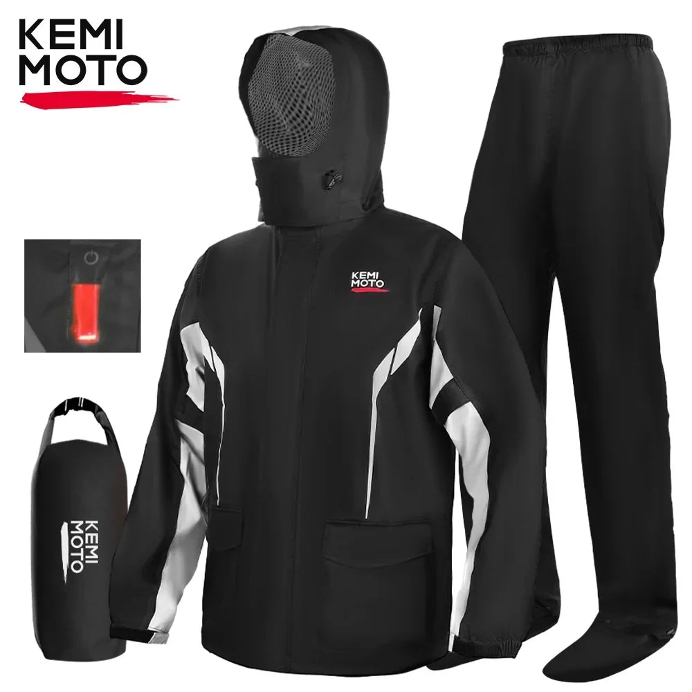 KEMIMOTO Waterproof Motorcycle Rain Suit – Jacket & Pants