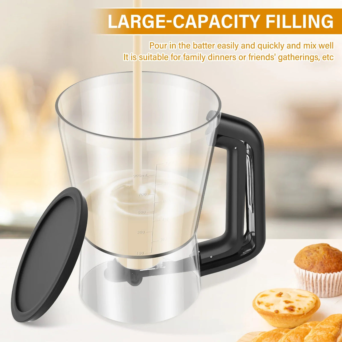 Pancake Batter Dispenser – 3-Cup Drip-Free Bakeware Tool
