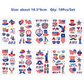 Independence Day American Flag Temporary Tattoo Stickers – 10 Sheets