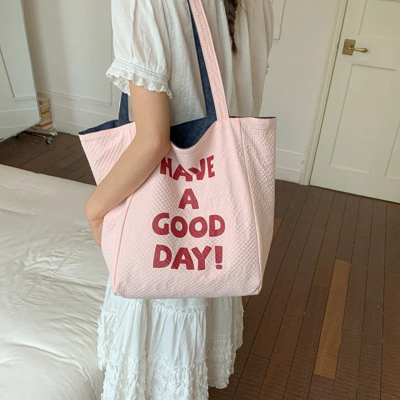 Women's Large Canvas Tote Shoulder Bag – Casual Commuter