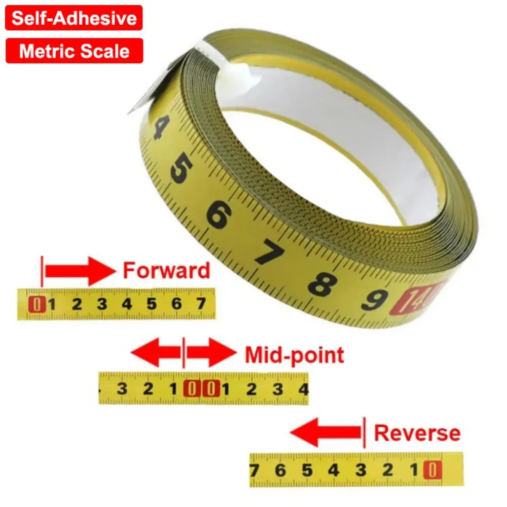 Self-Adhesive Metric Steel Tape Measure 1–5M | Miter Track