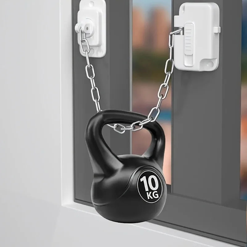 Baby Safety Window Lock – Self-Adhesive, No Drill, Anti-Pinch
