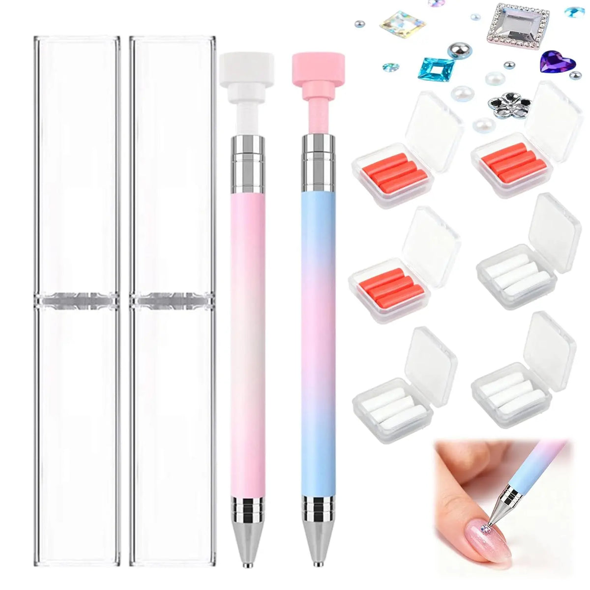 2PCS Refillable Wax Pen for Diamond Painting + Wax Pads