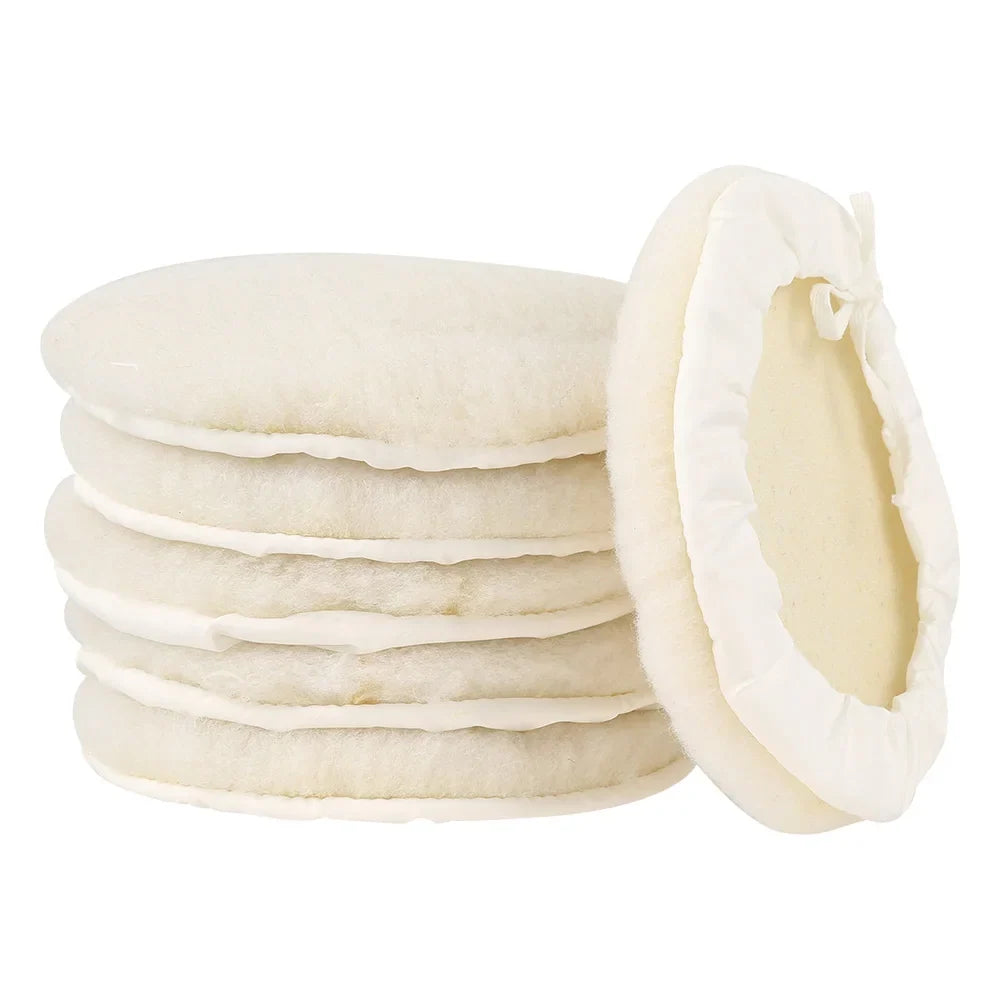 7 Inch Wool Buffing & Polishing Pads for Car, Glass & More