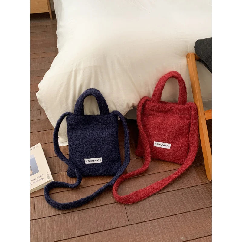 Women's Plush Mini Crossbody Bag | Korean Style Cute Shoulder Bag
