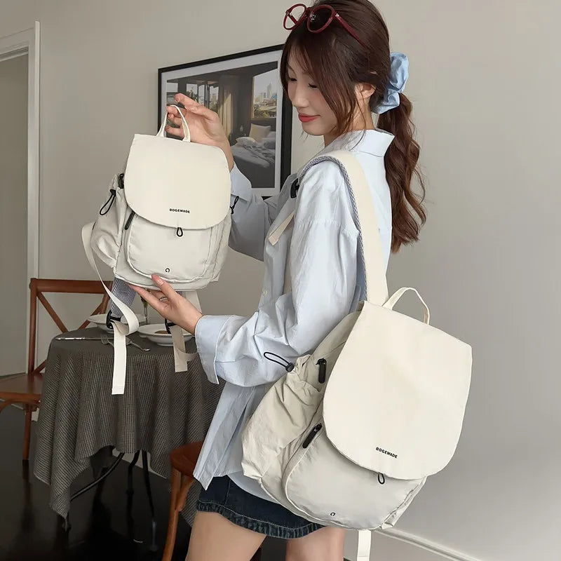 Japanese Minimalist Canvas Backpack – Lightweight, Water-Resistant