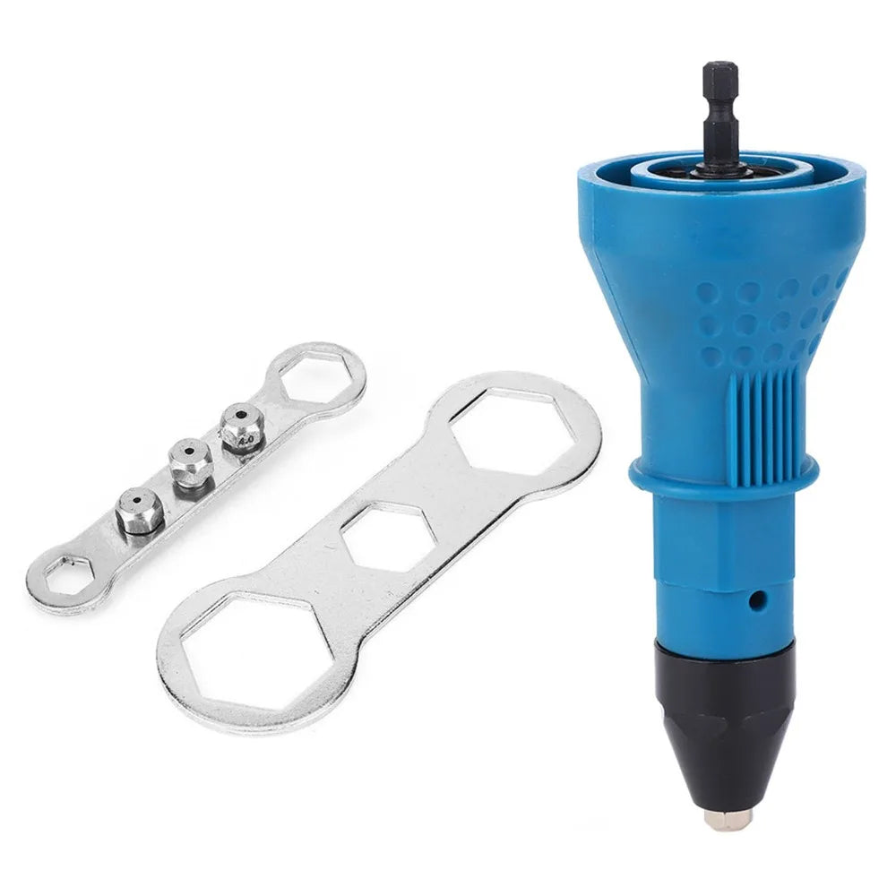 Rivet Nut Gun Adapter Kit for Electric Drill – Blue