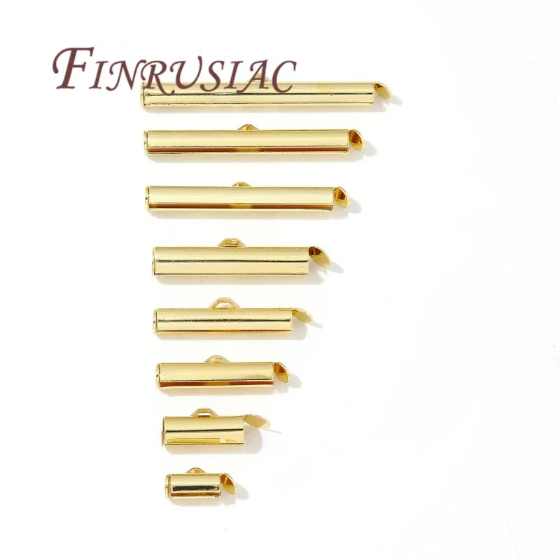 18K Gold Plated Crimp End Caps & Slider Clasps | DIY Jewelry