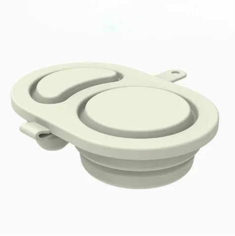 Silicone Dual Compartment Snack Box – Reusable Leakproof Lunch Container