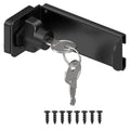 Barn Door Hasp Latch Lock | Keyed, Rust-Resistant, 90° Inward