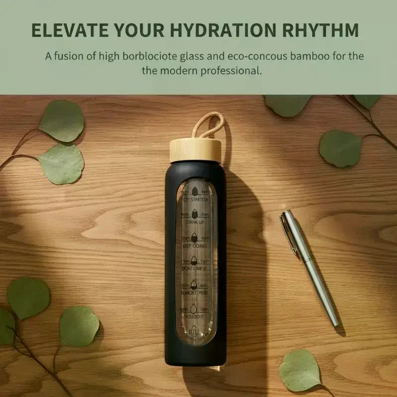 1L Borosilicate Glass Water Bottle – BPA-Free & Leakproof