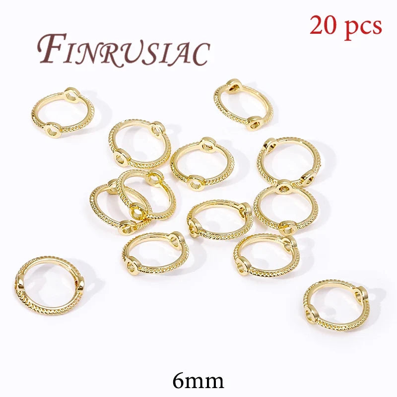 20Pcs 18K Gold Plated Bead Frames | DIY Jewelry Spacers